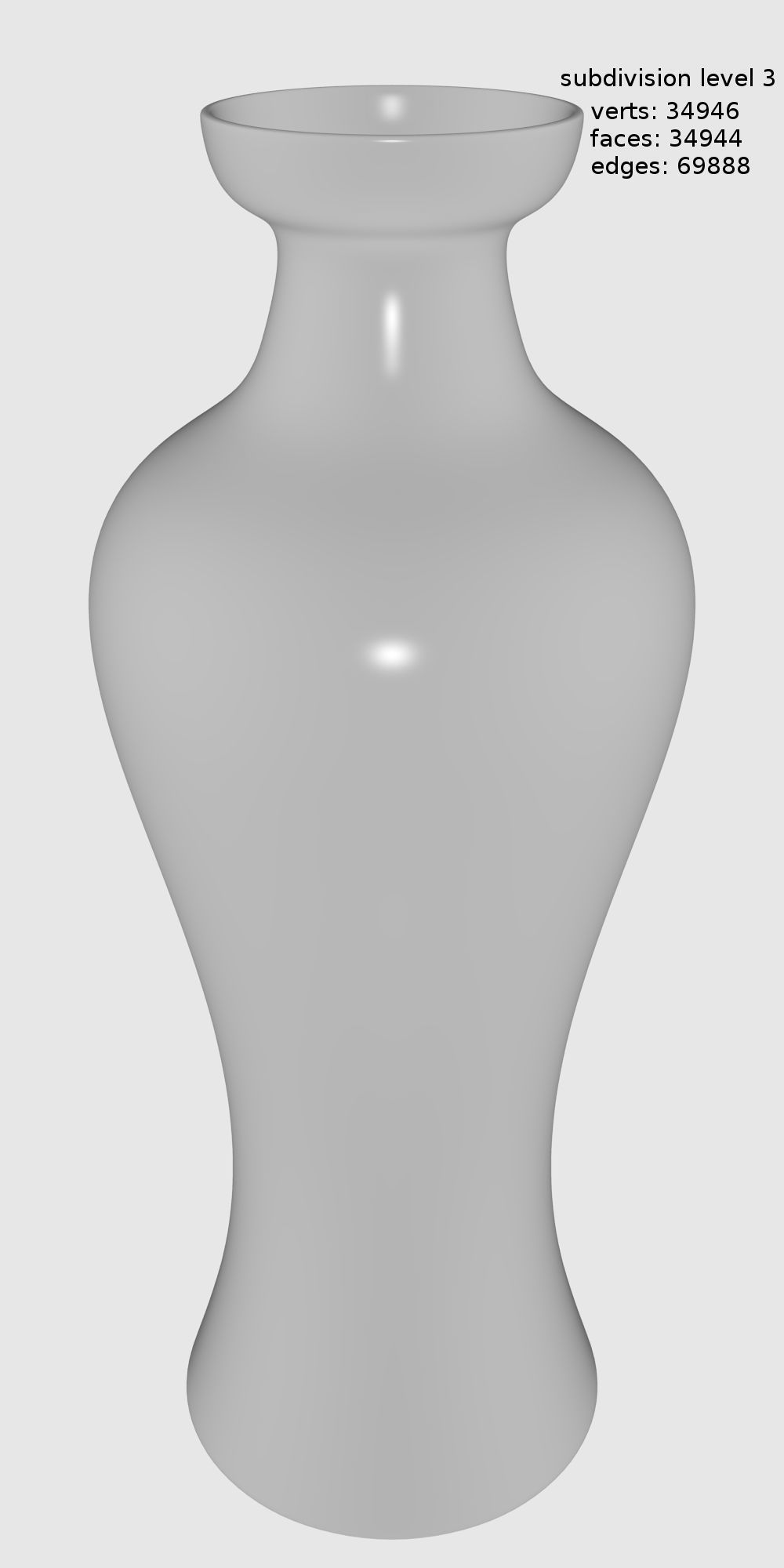Tall thin vase Low-poly 3D model_14