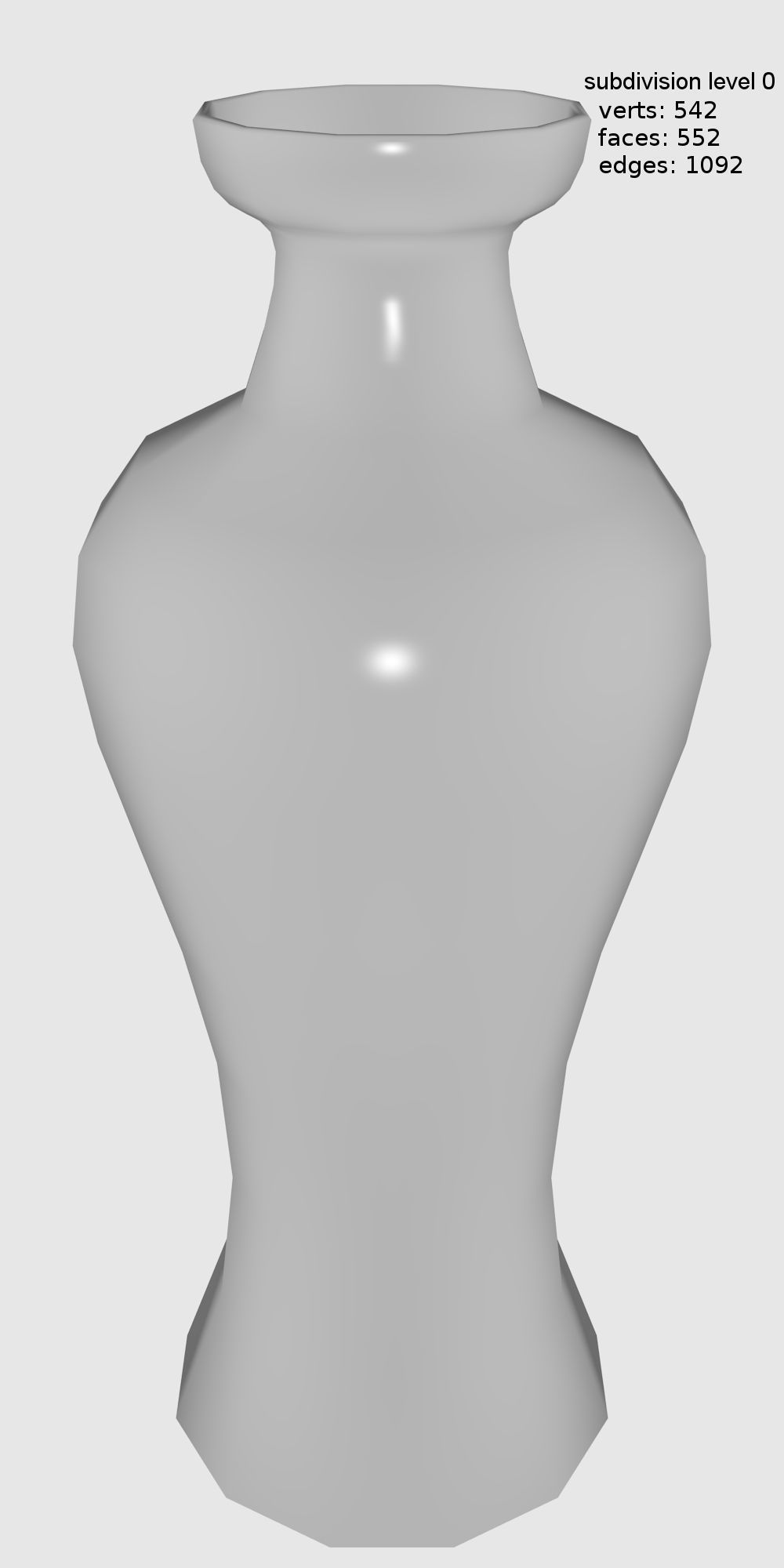 Tall thin vase Low-poly 3D model_11