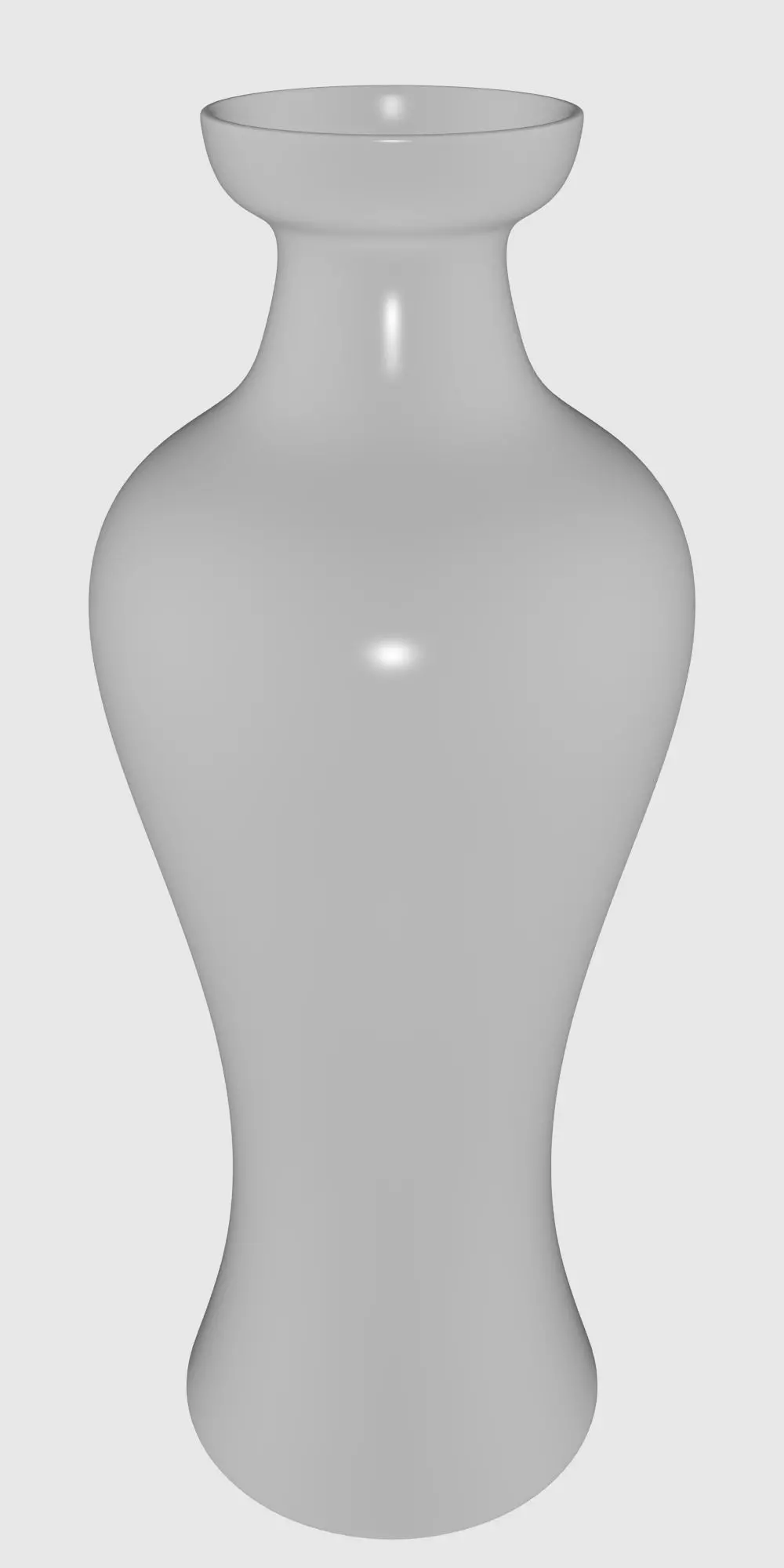 Tall thin vase Low-poly 3D model_0