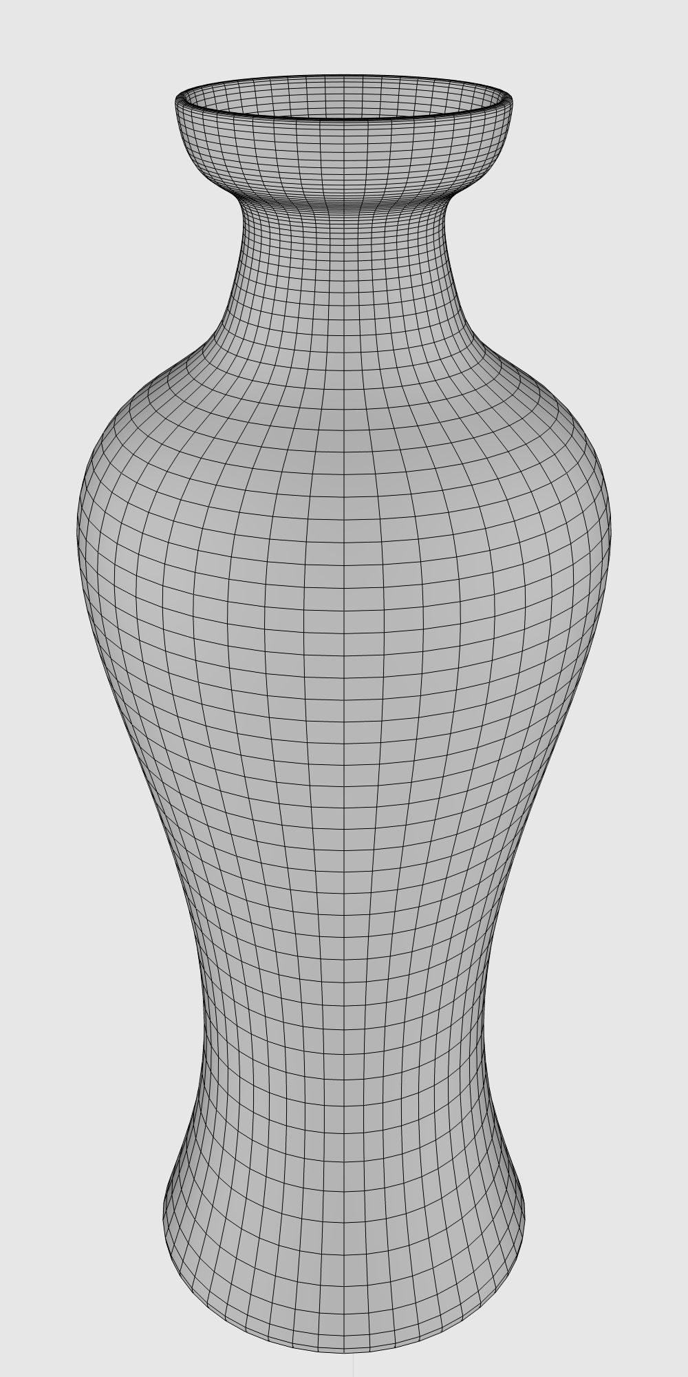 Tall thin vase Low-poly 3D model_3