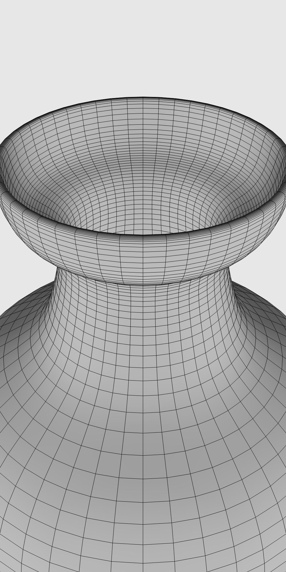 Tall thin vase Low-poly 3D model_8