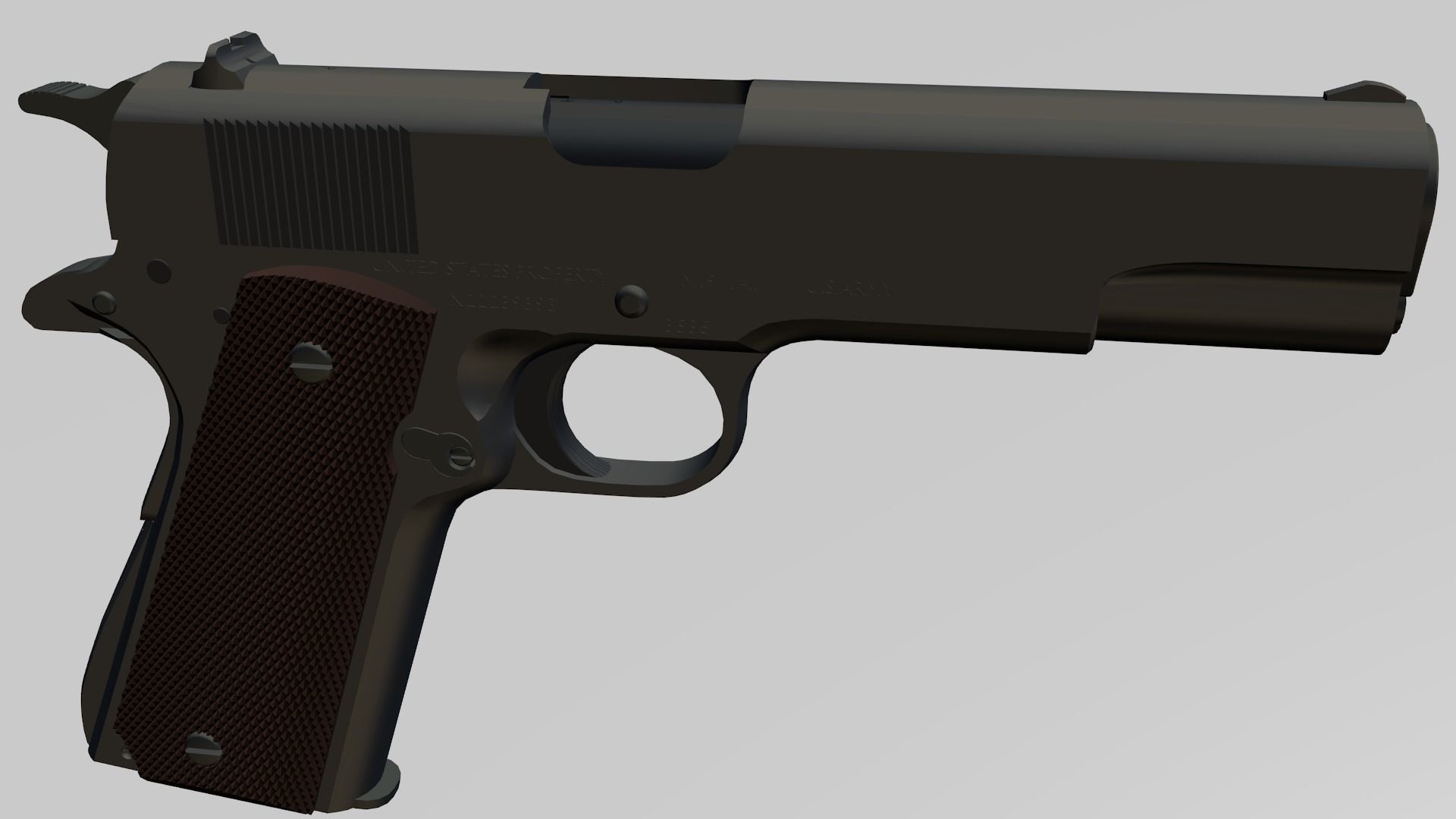 m1911 a1 all parts package 3D model_8