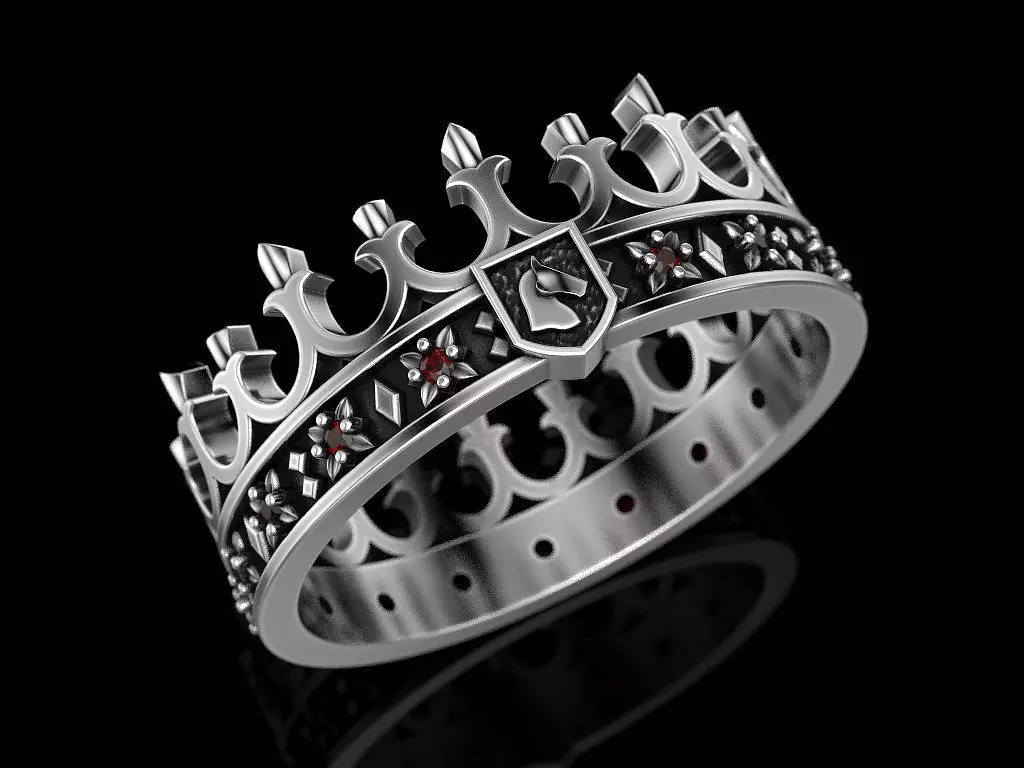 Crown Ring  3D print model_0