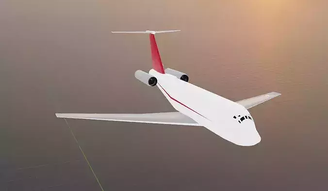 Fictional Twin Rear Engine Jetliner DC-9-10 Inspired series