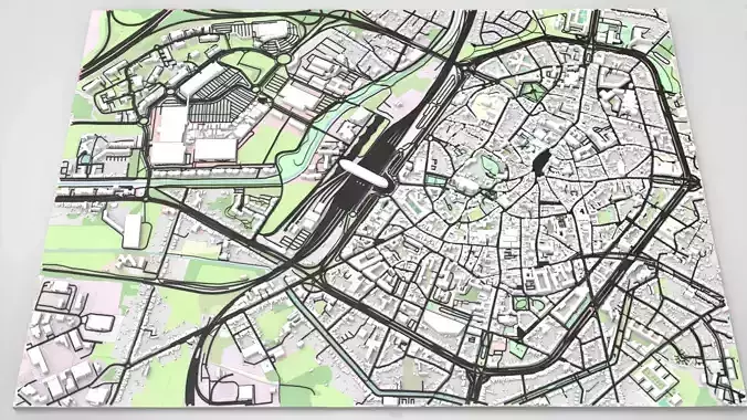 Cityscape Mons Belgium