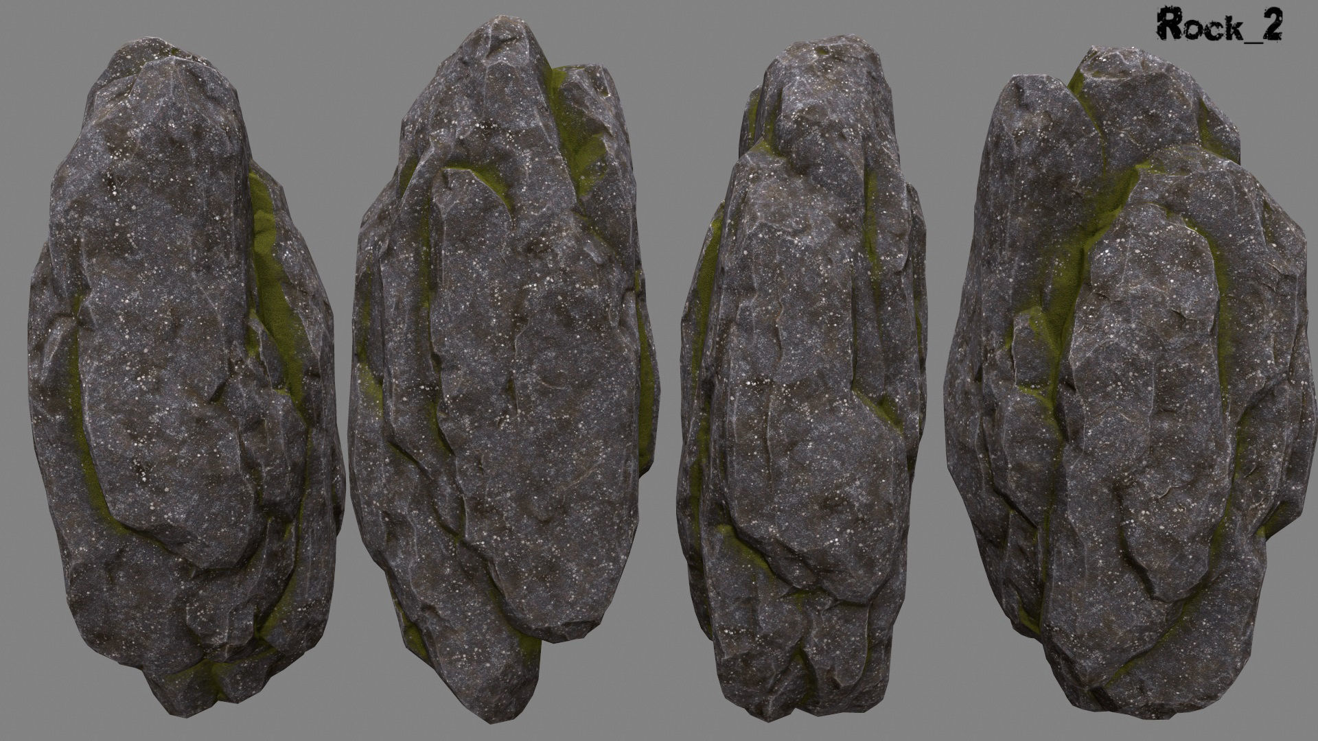 Stone rocks Low-poly 3D model_4