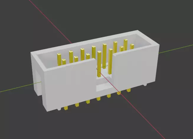14Pin Pinheader Free 3D model