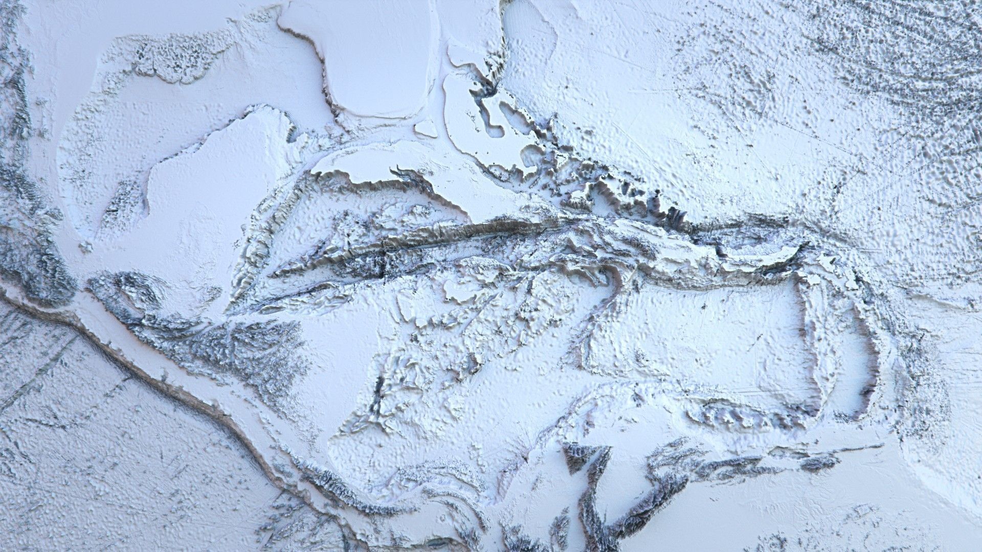 43k Earth Bathymetry Map 3D model_4