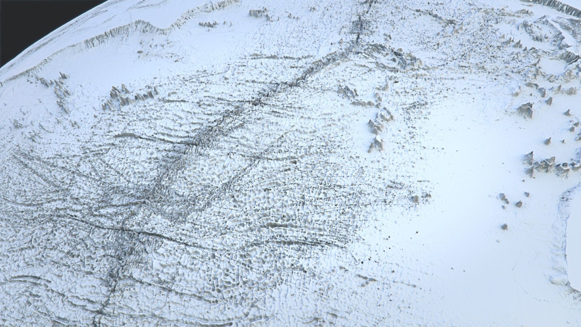 43k Earth Bathymetry Map 3D model_2