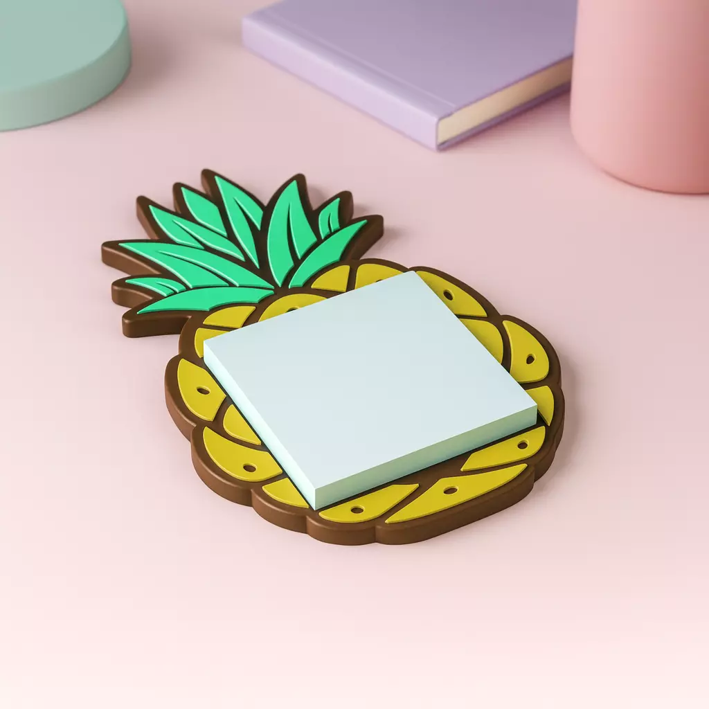Pineapple Sticky Note Holder 3D print model