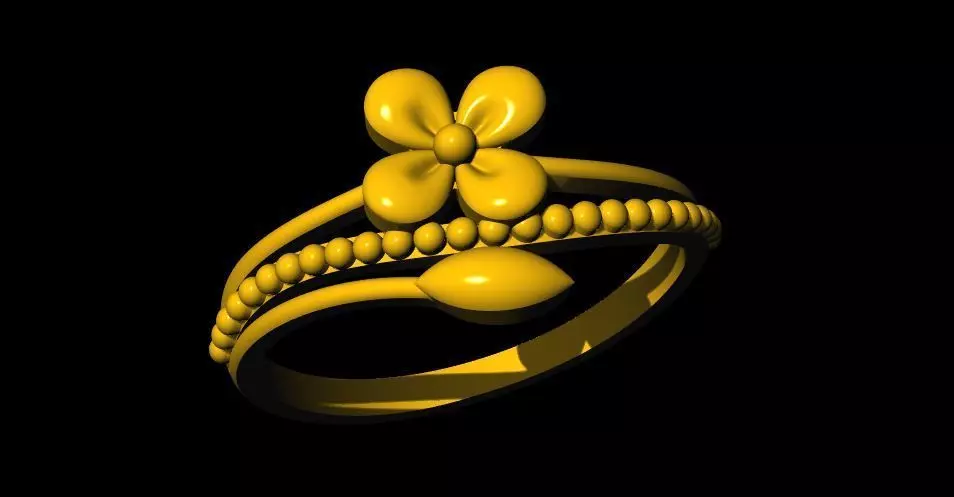 floral plain ring 3dm file 3D print model