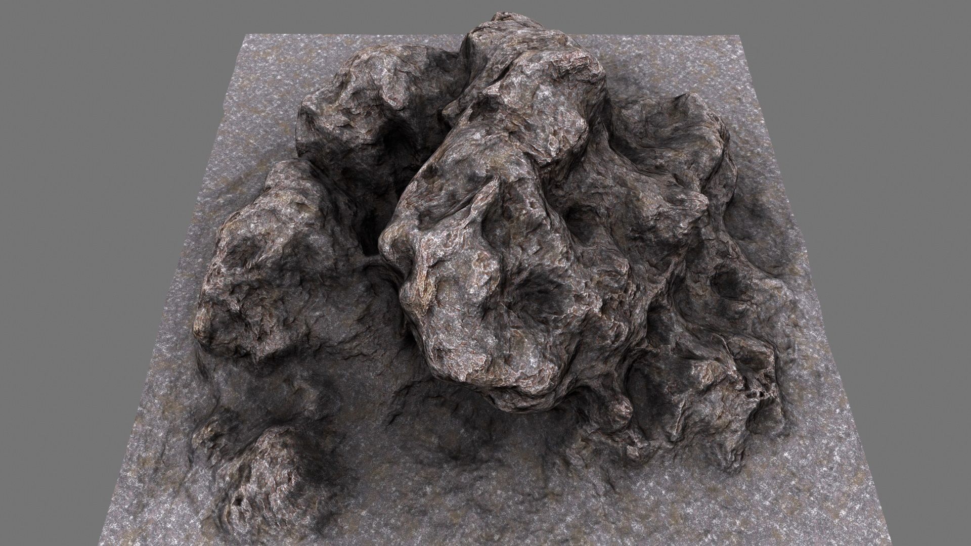 Stone rock texture Low-poly 3D model_14