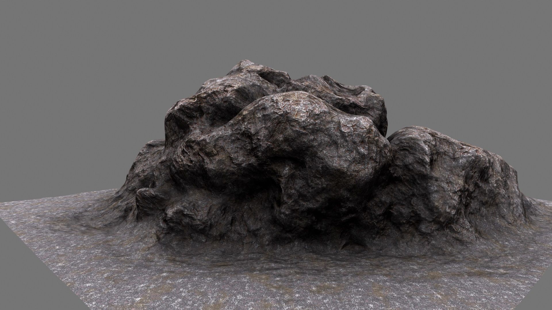 Stone rock texture Low-poly 3D model_7
