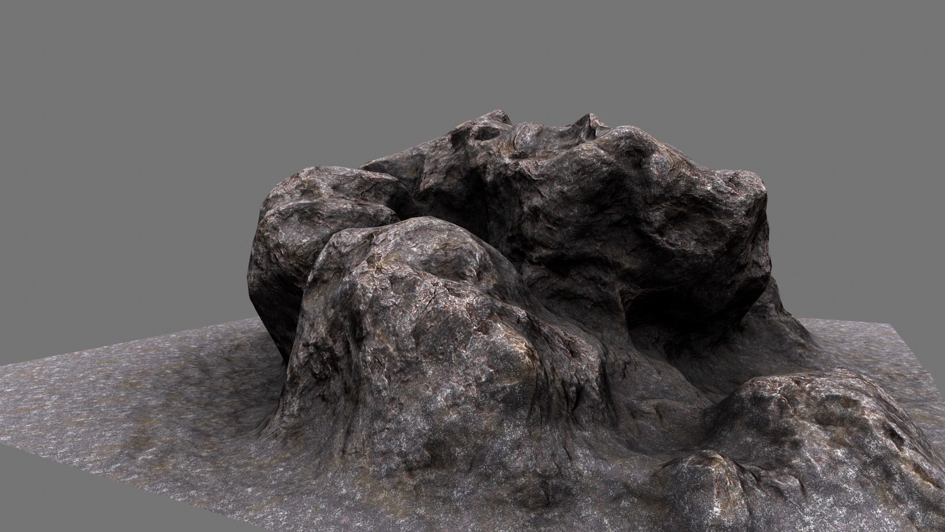 Stone rock texture Low-poly 3D model_3