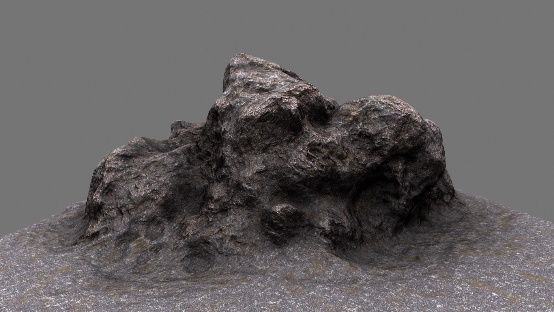 Stone rock texture Low-poly 3D model_9