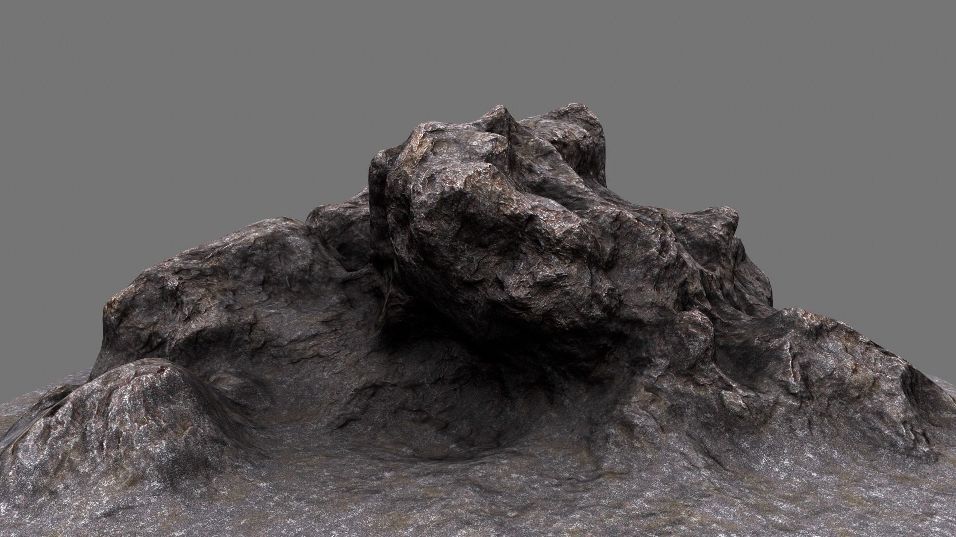 Stone rock texture Low-poly 3D model_8