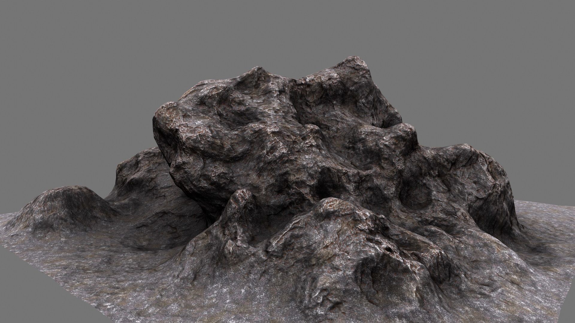 Stone rock texture Low-poly 3D model_11