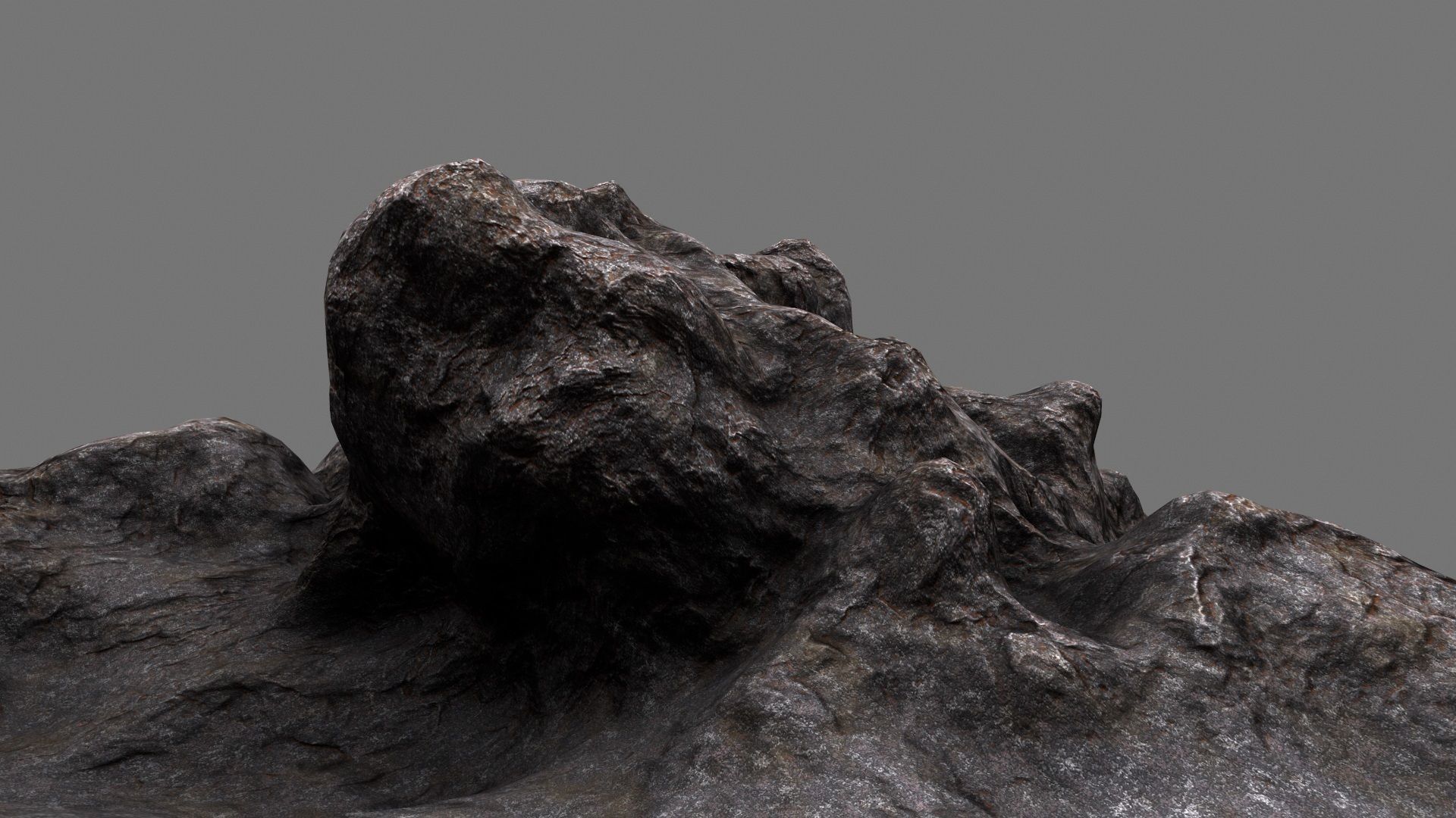 Stone rock texture Low-poly 3D model_4