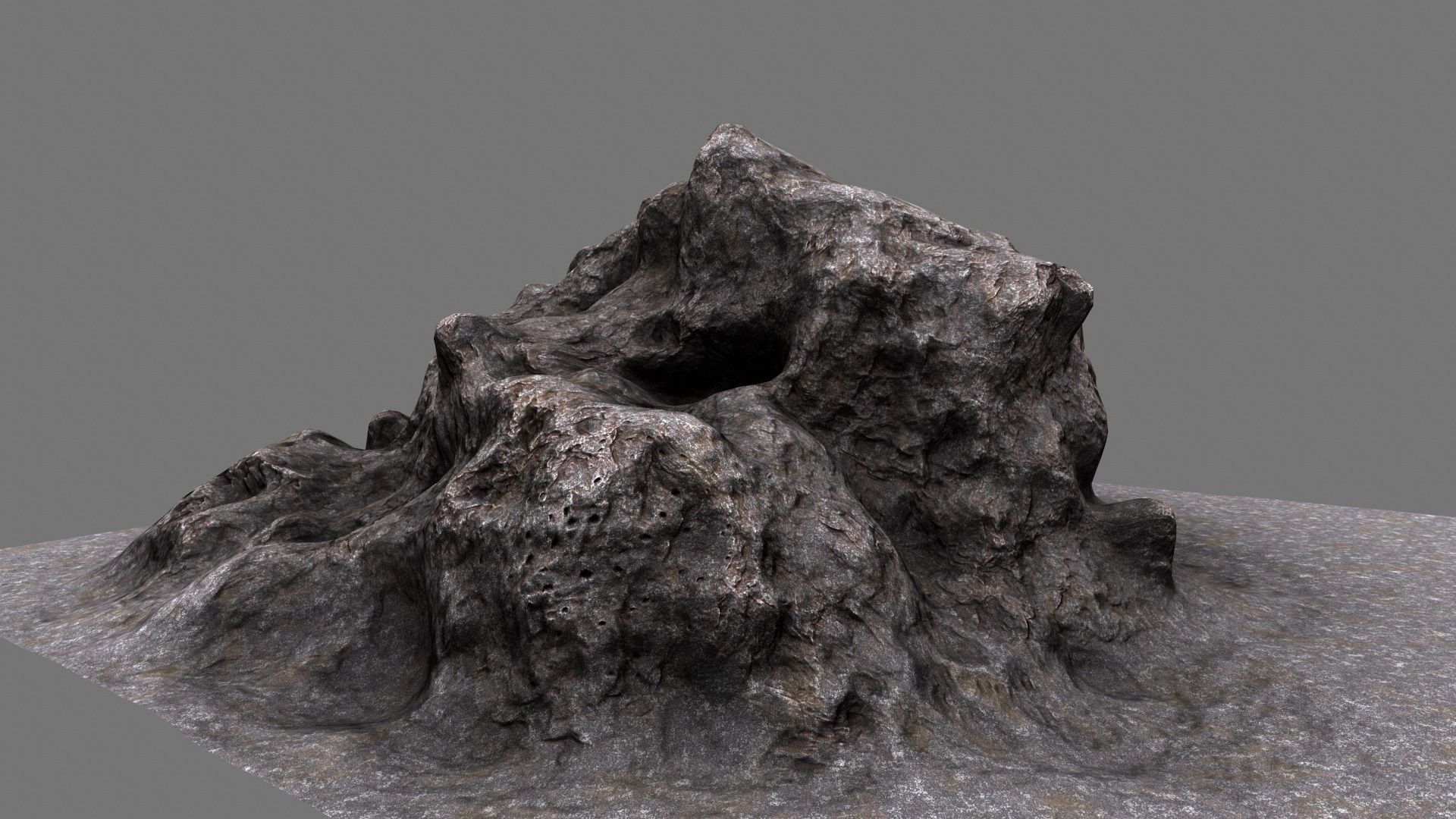 Stone rock texture Low-poly 3D model_10