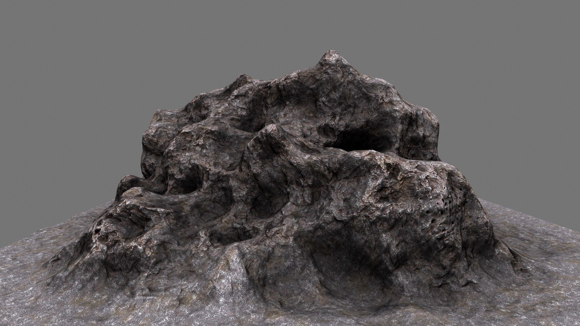 Stone rock texture Low-poly 3D model_12