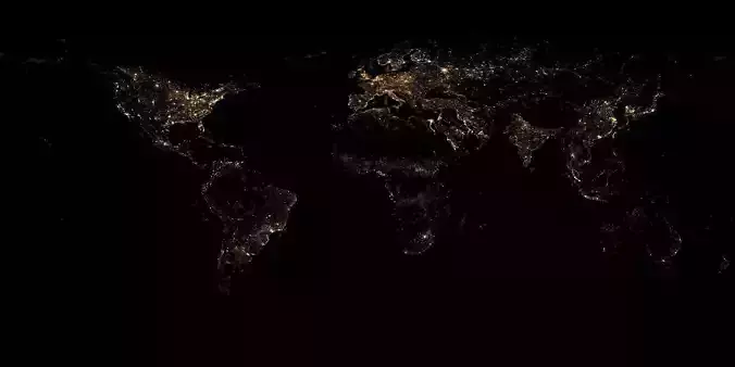 86k Earth Nightlight Map 3D model