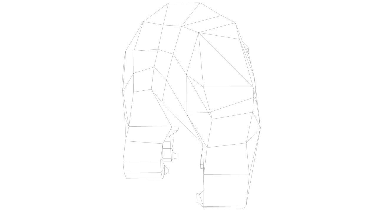 Grizzly Bear Cartoon Low Poly Low-poly 3D model_7