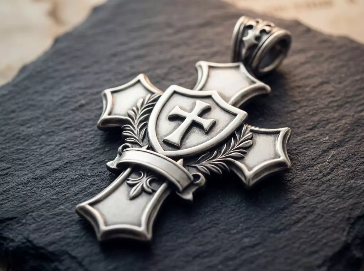 Christian Cross Pendant Custom Engraving Jewelry 3D print model