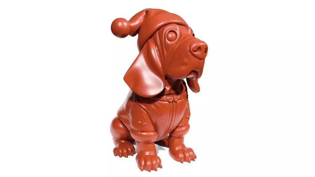 Christmas dog 3D print model