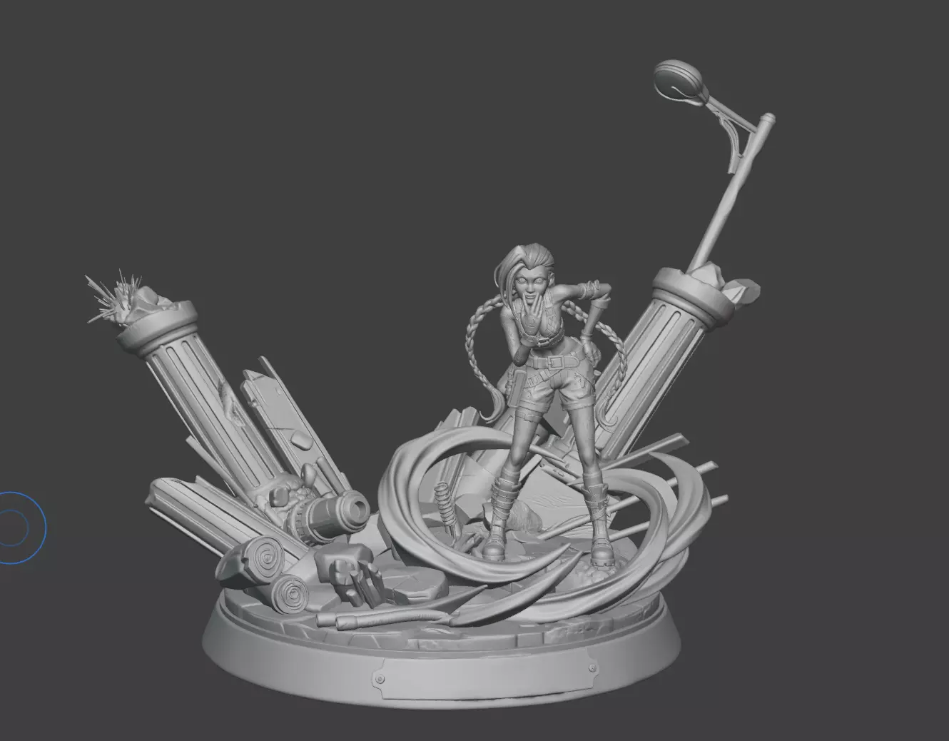 Arcane Jinx Statue League of Legends 3D Print Miniature STL 3D print model