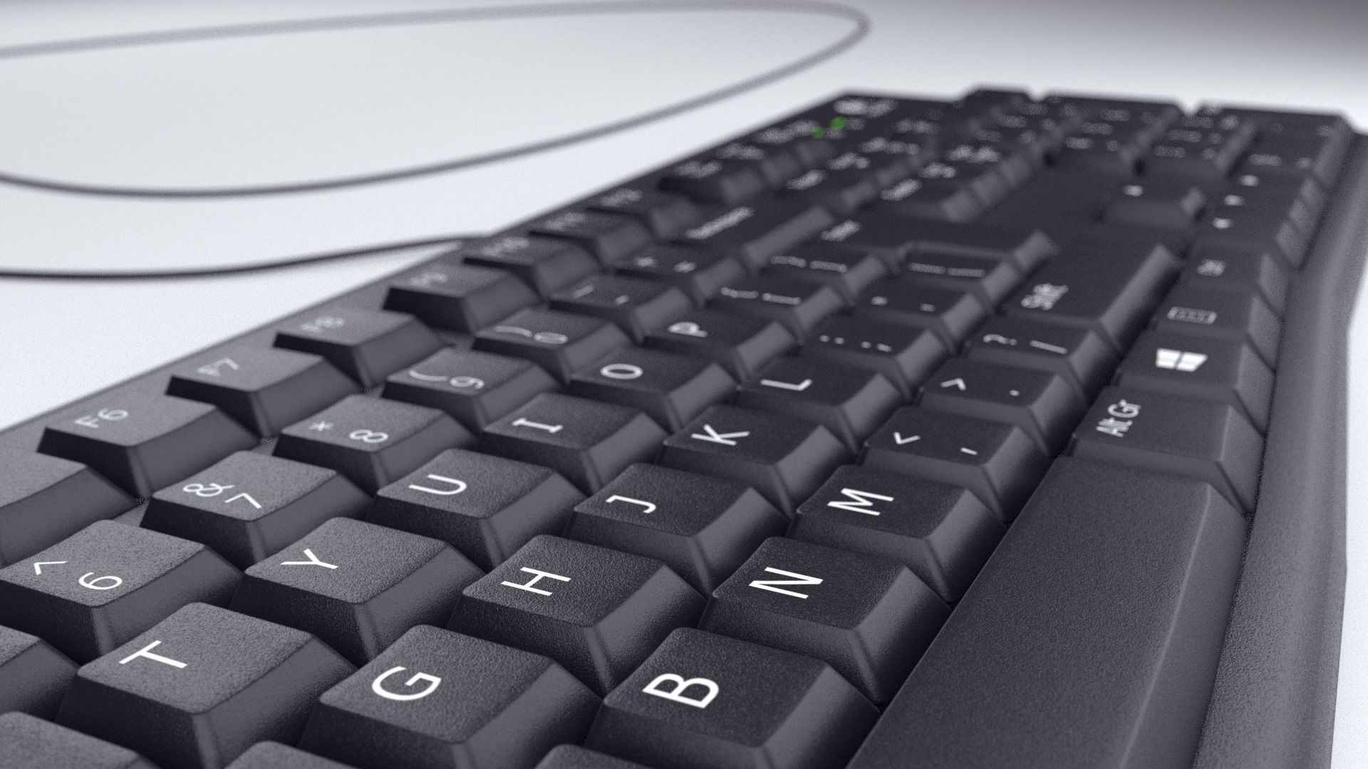 Logitech computer usb keyboard 3D model_4