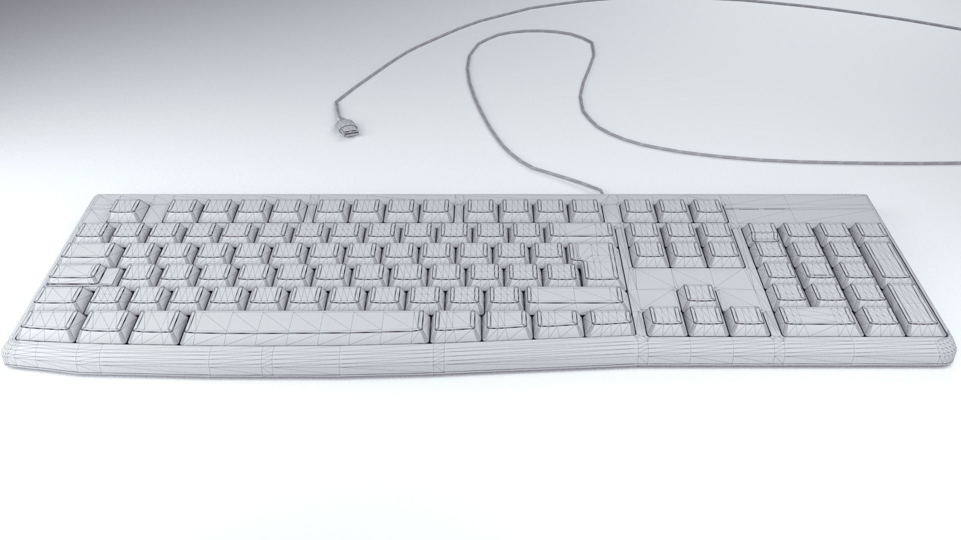 Logitech computer usb keyboard 3D model_3