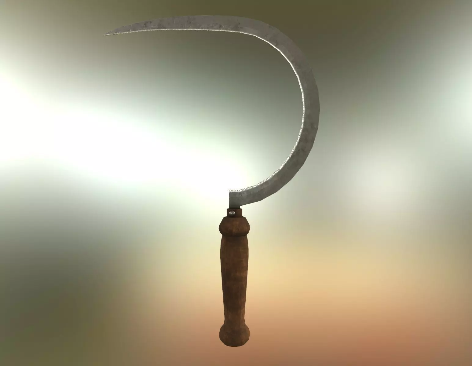 Iron Sickle - Game Ready PBR Tool Weapon Prop Low-poly 3D model