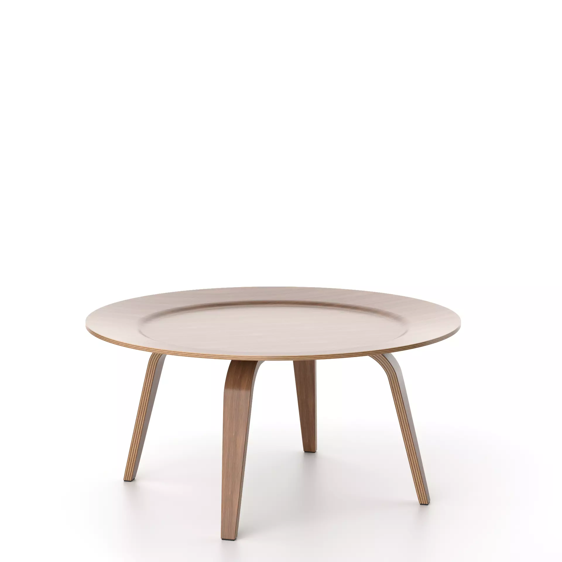 Eames CTW Molded Plywood Coffee Table 3D model