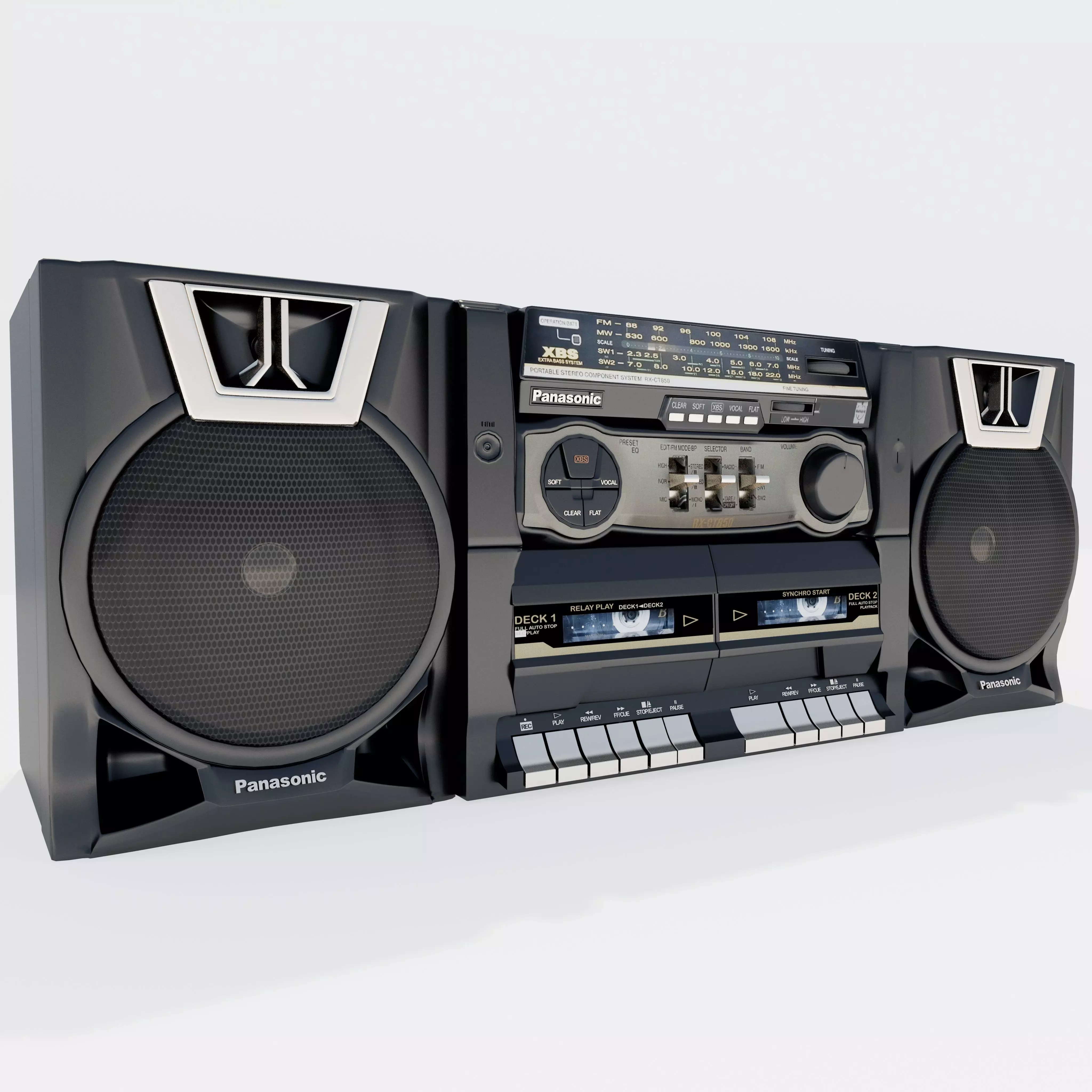 PANASONIC XBS RX-CT850 BACK Low-poly 3D model