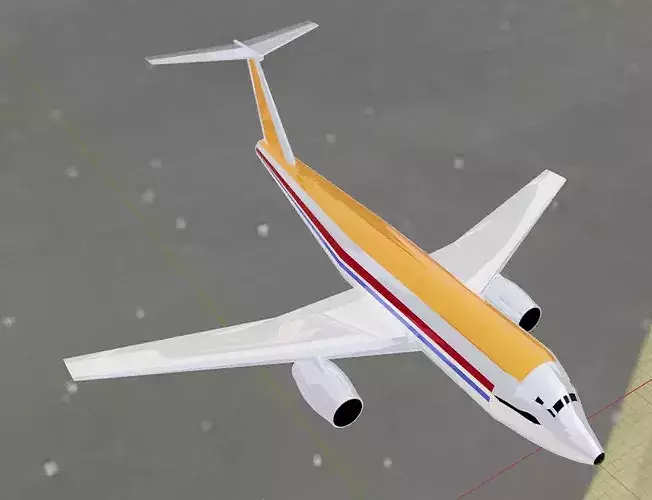 Fictional Twin Engine T-Tail Jetliner F29 Inspired
