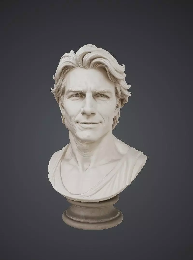 Realistic Tom Cruise Bust Sculpture 3D Print Model 3D print model