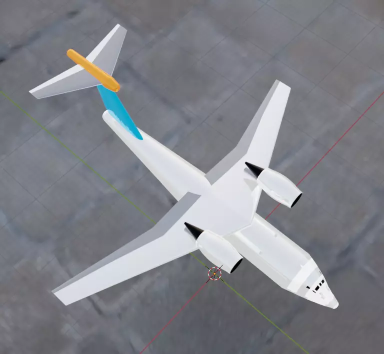An-72 Style Custom Plane - NURBS CAD and Mesh Ready Jet Low-poly 3D model