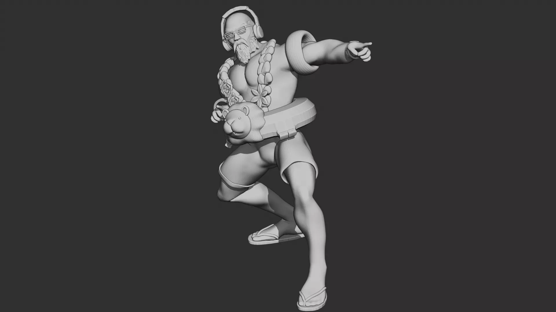 Summer Beach Elder 3D print model