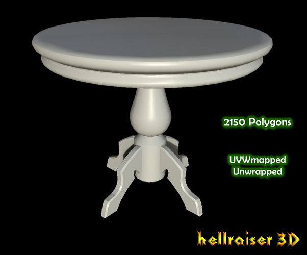 Round Table Low-poly 3D model