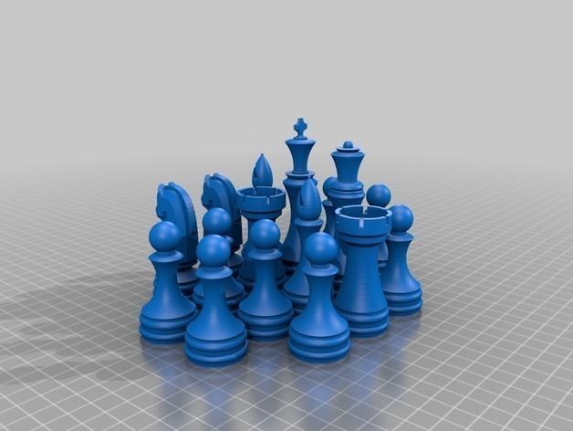 Chess Set of pieces 3D print model