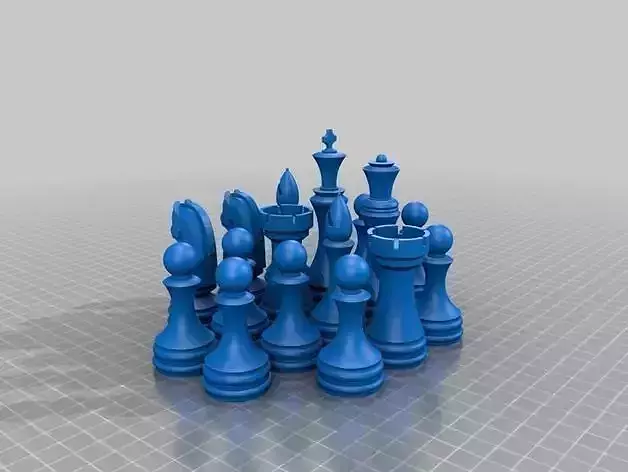 Chess Set of pieces 3D print model
