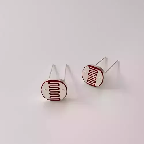 Photoresistor pair of resistors 3D model