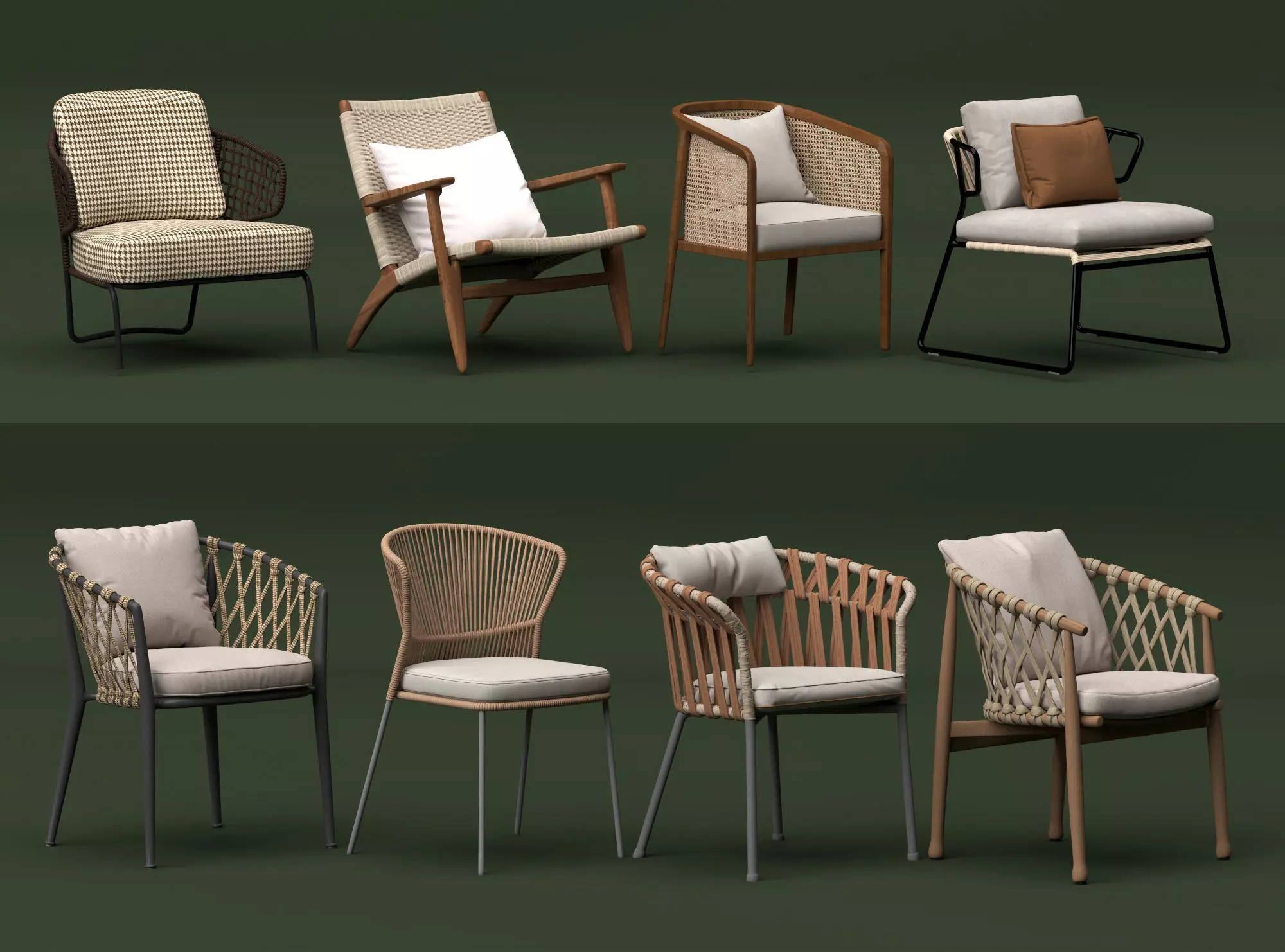 Chair Low-poly 3D model