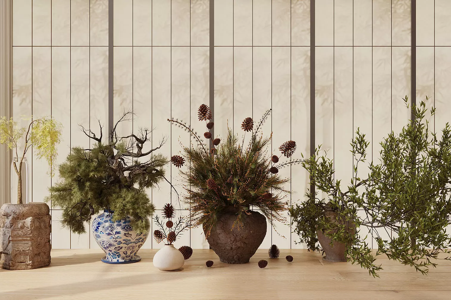 Floral arrangement in vase 3D model