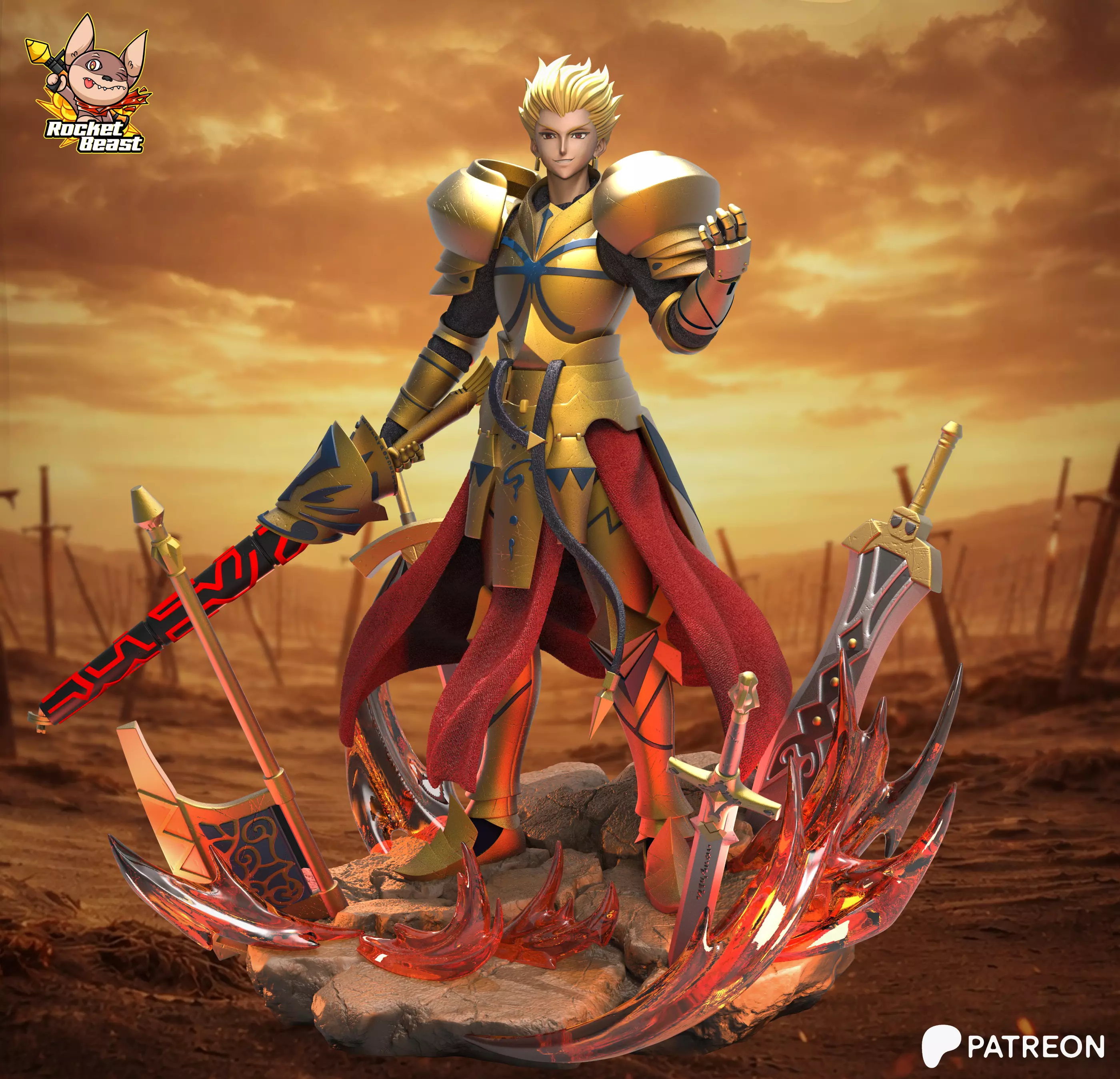 Gilgamesh - Fate Strange Fake 3D print model