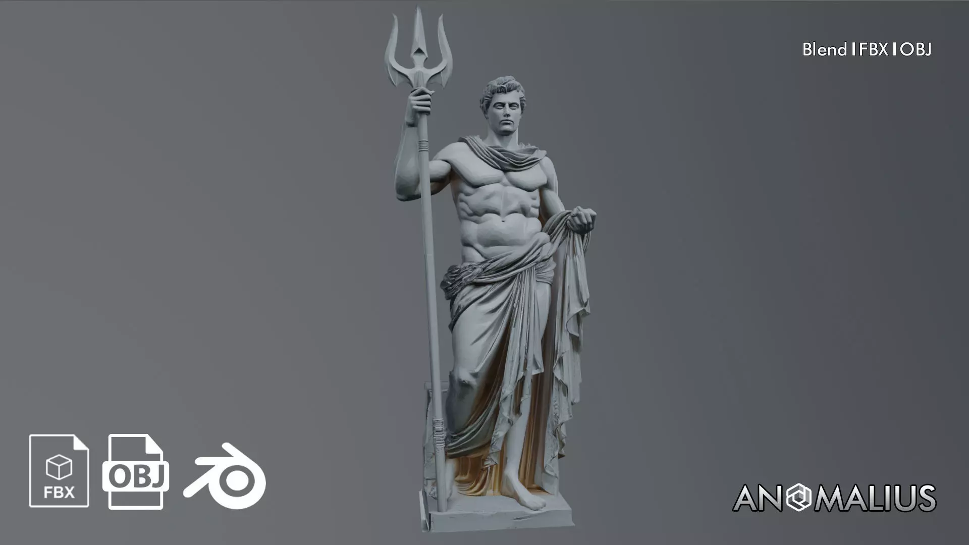 POSEIDON STATUE 3D model