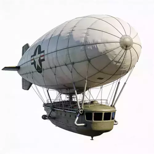 WWII Military Dirigible 3D Model