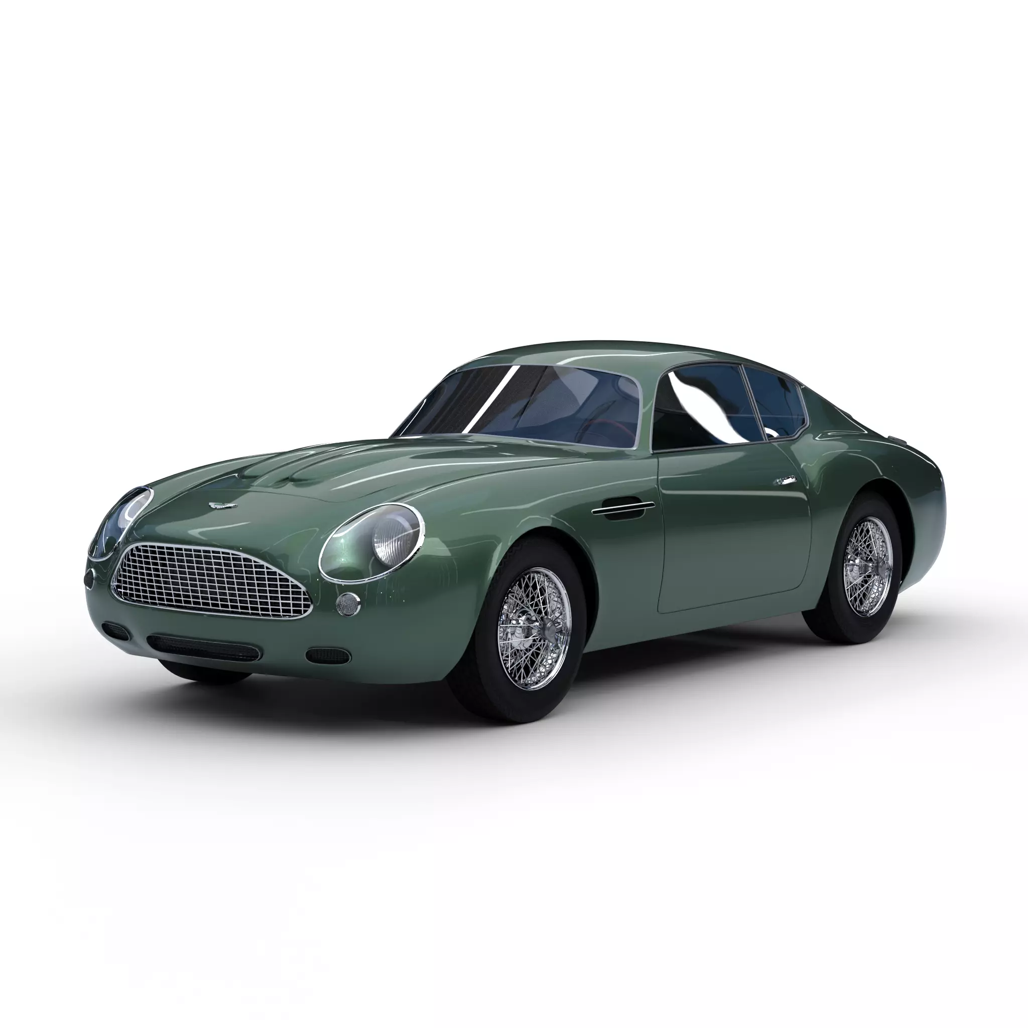 aston martin DB4GT zagato 1960 with interior 3D model