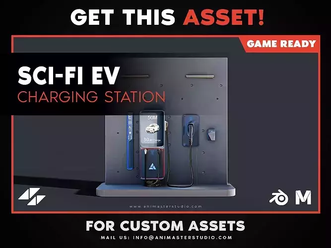 Futuristic EV Charging Station