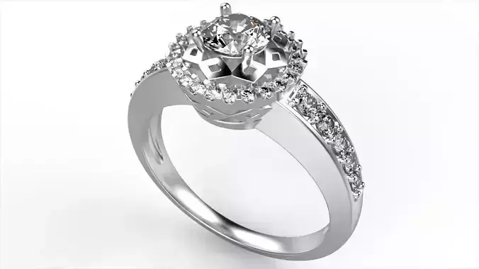 Rhombus pattern ring